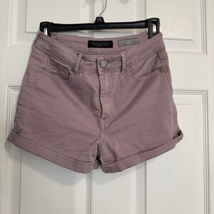 Aeropostale Purple High Waisted Midi Shorts Size 2